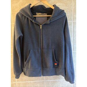 Aviator Nation Hoodie Unisex S Gray Zip Lightning Bolt Jacket Logo Comfy Soft